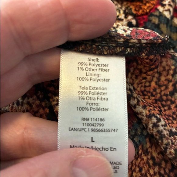 Frye Floral Brown Long Sleeve Maxi Dress in Autumn Mix - Picture 5 of 11